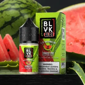 BLVK Salt Aloe Watermelon 5% — 알로에+수박 조합, refreshing SaltNic bottle.