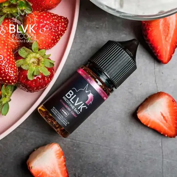 블랙유니콘 솔트 딸기 크림 고농도 5% 솔트 니코틴 액상 / BLVK Salt Strawberry Cream 5% salt nicotine e-liquid