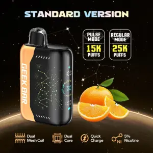 긱바 펄스 X 오렌지 퍼킹 팹 5% 솔트 니코틴 일회용 전자담배 / Geek Bar Pulse X Orange F*cking Fab 5% salt nicotine disposable vape