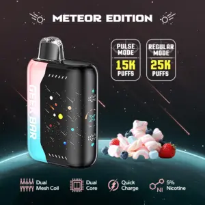 Sweet pink candy and blue raspberry mix with smooth finish — 상큼달콤한 캔디 조합을 느낄 수 있는 Geek Bar Pulse X Pink & Blue 5% 디바이스.