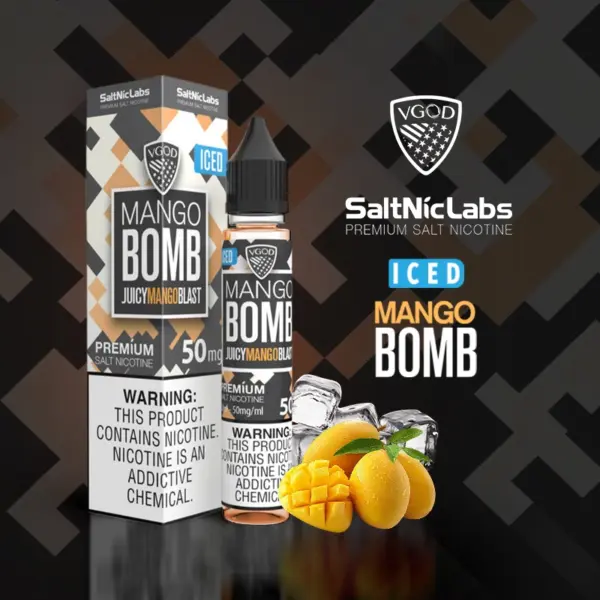 VGOD Iced Mango Bomb 25mg salt nicotine e-liquid