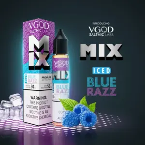 VGOD Mix Iced Blue Razz 50mg salt nicotine e-liquid
