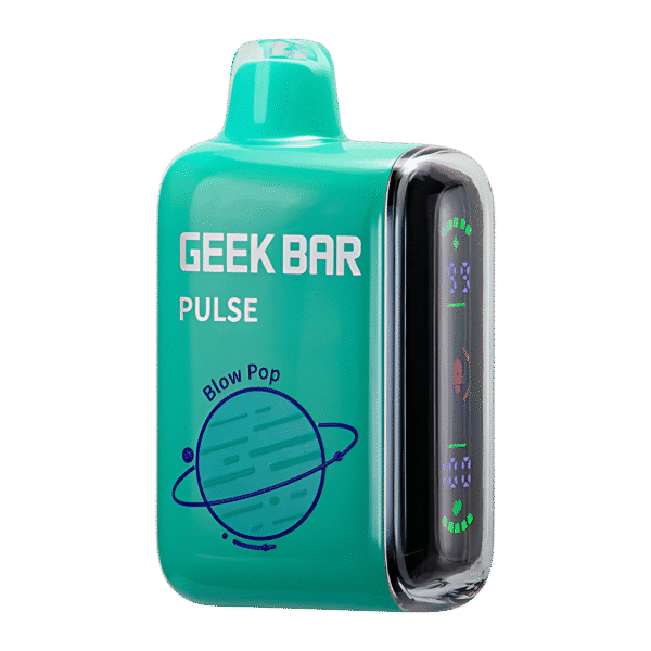 Sweet blue candy pop flavor with playful sour edge — 달콤한 캔디 팝 향과 블루 톤 감성을 느낄 수 있는 Geek Bar Pulse Blow Pop 5% 디바이스.