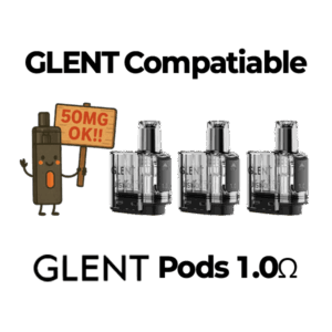 GLENT 1.0ohm (3x Empty Pods, Nicotine Pods)
