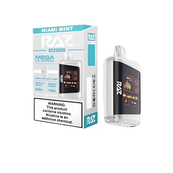 라즈 DC25000 마이애미 민트 5% 일회용 전자담배