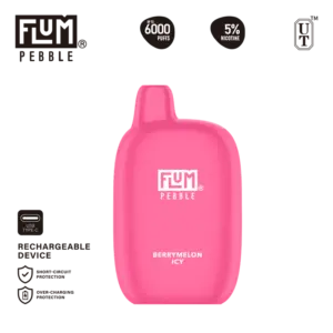 Flum Pebble 6000 BerryMelon Icy 50mg disposable vape 5% salt nicotine