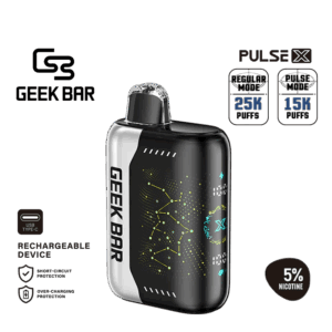Ultra-cool mint flavor with sharp icy finish — 강렬한 민트 쿨링과 깔끔한 베이핑을 느낄 수 있는 Geek Bar Pulse X Miami Mint 5% 디바이스