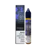 VGOD SaltNic Purple Bomb — 진한 자포도 컬러톤과 candy-style graphic을 사용한 bottle design, rich grape punch flavor를 표현하는 생생한 e-liquid 이미지.