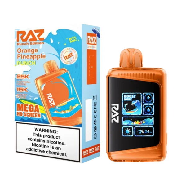 raz dc25000 orange pineapple punch disposable vape 50mg nicotine