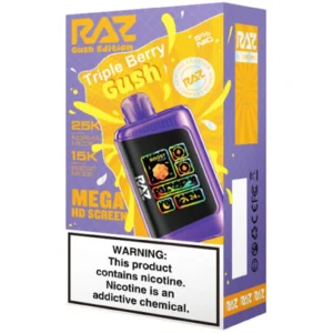 raz triple berry gush 25k disposable vape mixed berry flavor