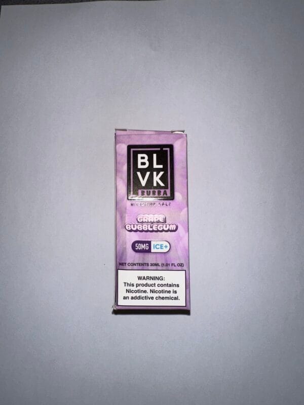 Clean sweet grape ice experience — 끈적임 없이 빠르게 정리되는 포도 캔디 껌 아이스 스타일 BLVK Bubblegum Ice 5% 실물 이미지.