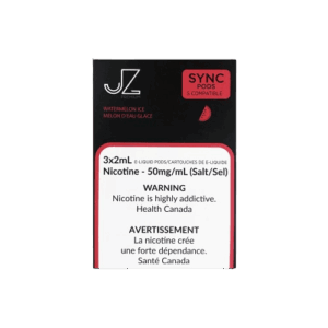 JZ Premium STLTH Pods Watermelon Ice 1800 Puffs (5, Pack of 3)