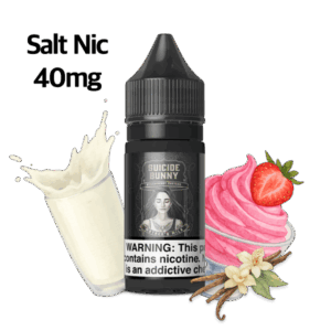 Soft cream dessert profile with gentle strawberry note — 크리미한 디저트 중심에 은은한 딸기 포인트가 살아 있는 Suicide Bunny Mothers Milk 솔트닉 5% 액상.