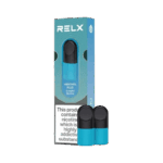 Smooth clean menthol pod for crisp vaping — 민트 컬러감과 쿨링 분위기가 담긴 RELX Menthol Plus 이미지.