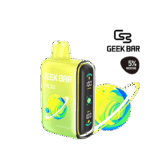 Bright sour apple candy vape image — 톡 쏘는 사과 산미와 가벼운 캔디 단맛의 대비가 살아 있는 Geek Bar Pulse 사워 크레인 애플 제품 이미지.