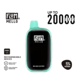 Elegant berry candy with soft cream finish — 우아한 베리 캔디 단맛과 부드러운 크림 마무리를 느낄 수 있는 FLUM Mello 20k Milano Adore 5% 디스포저블 베이프.