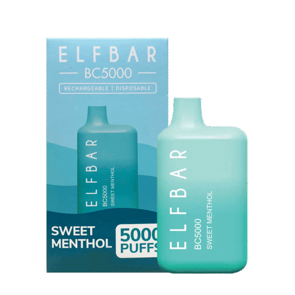 Soft mint flavor with subtle sweet finish — 달콤·시원 감성을 살린 Elf Bar Sweet Menthol 디스포저블 이미지.