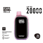 FLUM Mello 20K — 정품 플럼 멜로 워터멜론 피치 라임 5%, sweet and tangy fruity blend, long-lasting disposable vape, fast delivery in Korea.
