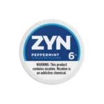 Buy ZYN Peppermint 6mg — ZYN 코리아 정품, Swedish Match product, cool mint flavor, tobacco-free, all-white design, same-day shipping.