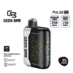 시원하고 강한 Cool Mint flavor with smooth inhale and clean icy finish — 매번 상쾌한 베이핑을 느낄 수 있는 Geek Bar Pulse X 5% 디스포저블 베이프.
