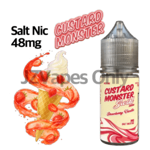 Strawberry Vanilla by Custard Monster 48mg – 달콤한 딸기와 부드러운 바닐라 커스터드의 조화, High Nicotine Salt Nicotine E-Liquid