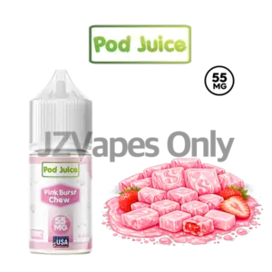 Pod Juice Pink Burst Chew 55mg salt nicotine e-liquid Korea 팟쥬스 핑크 버스트 츄 솔트 니코틴 액상